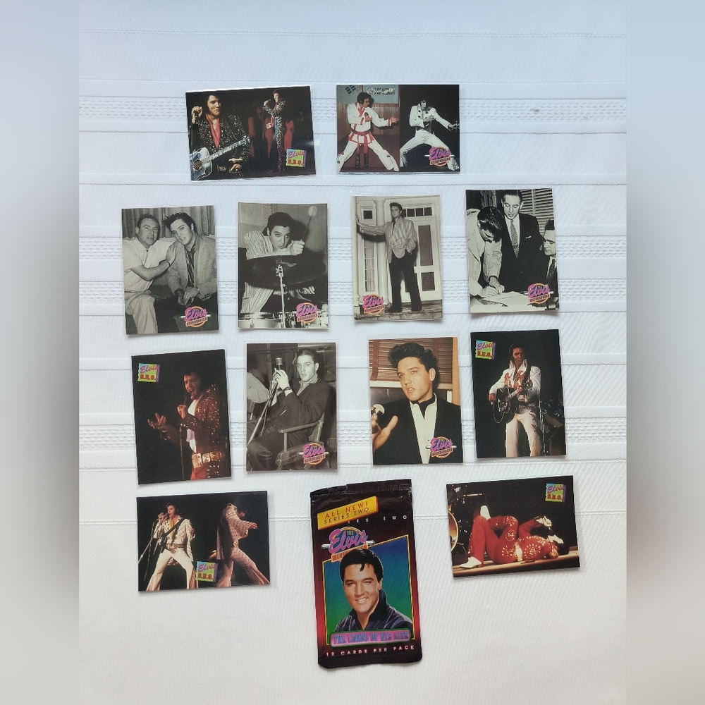 1992 Vintage Sleeved Elvis Presley Trading Cards With Original Foil Package